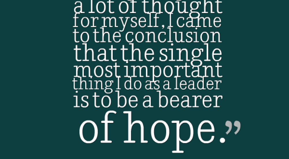 Dr. Baron quote bearer of hope