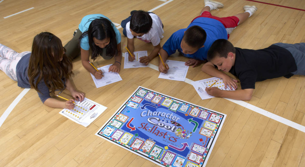 students play a game to incorporate physical activity in their routine