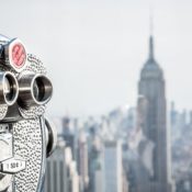 viewfinder overlooking NYC