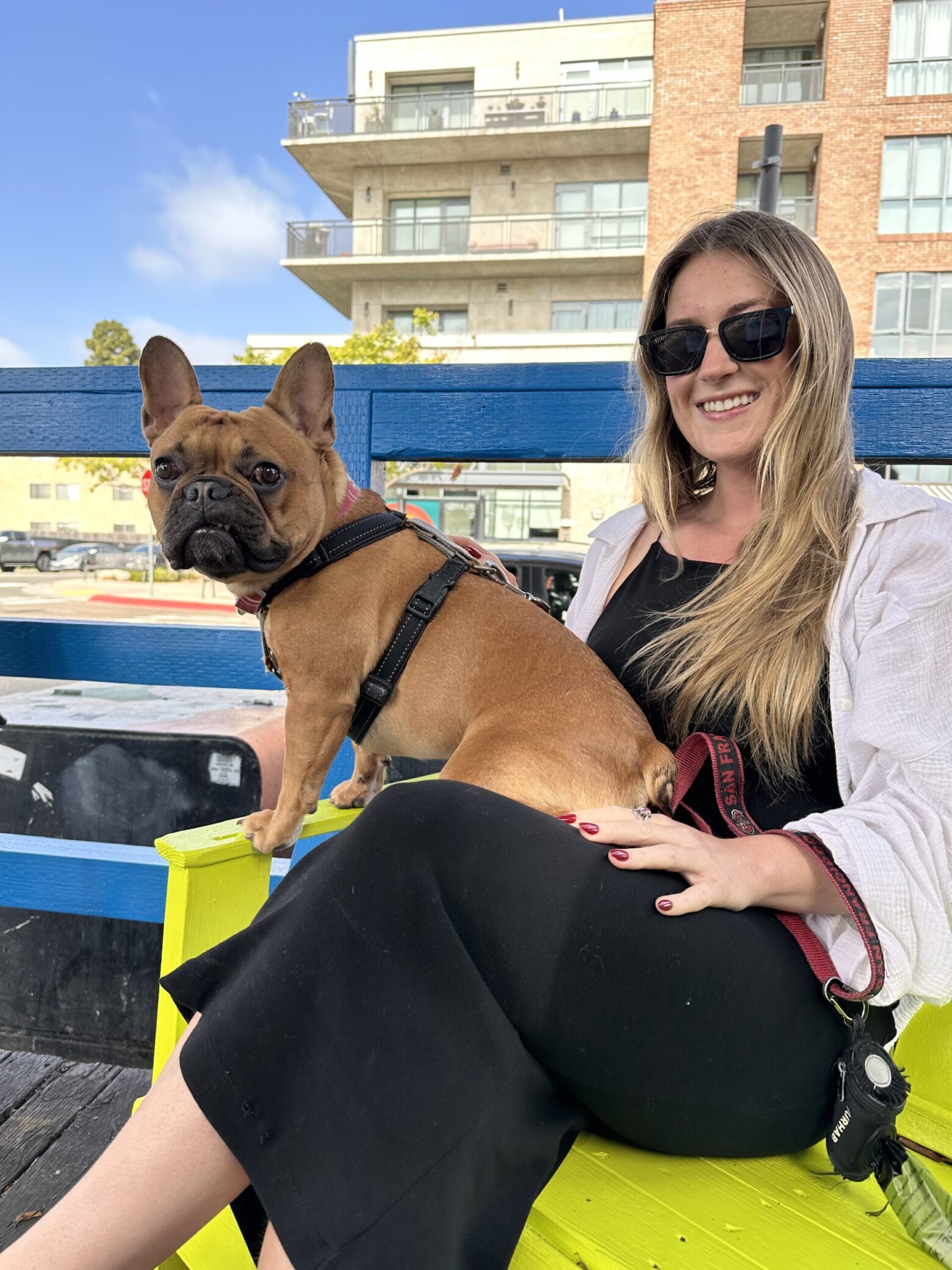 A phot of Nicolette with Warner on her lap.